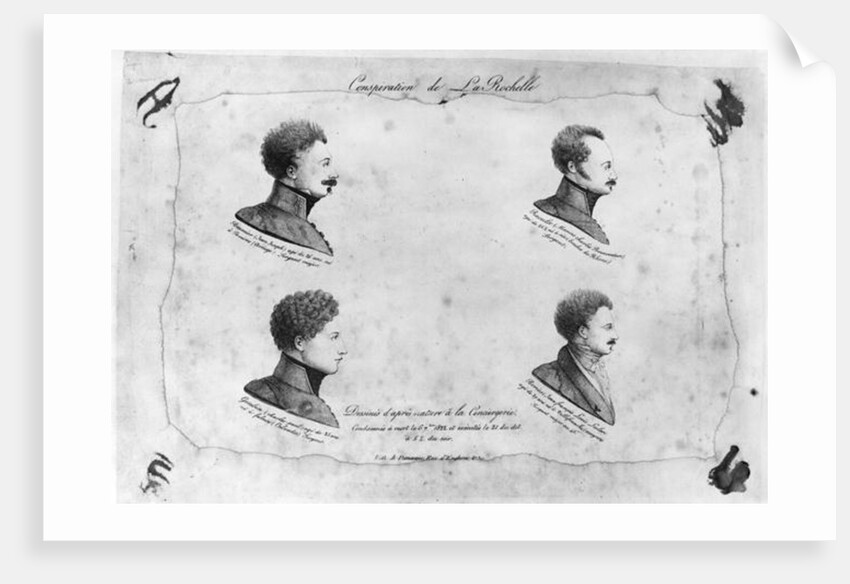 La Rochelle plot, portraits of the four sergeants, after 1822 by French School