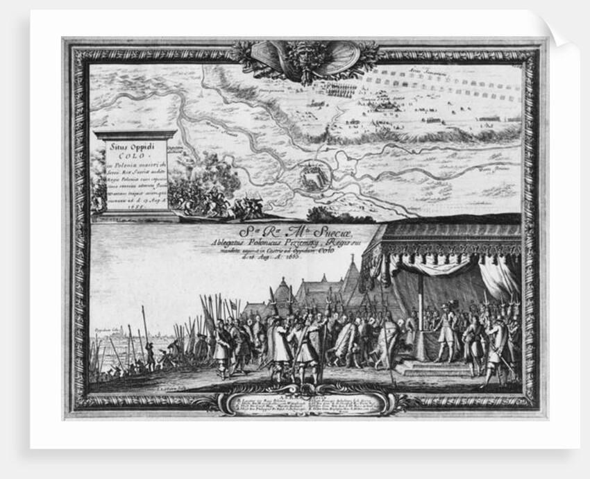 Defeat of the Polish army at Kola, August 1655, King of Sweden receives the Ambassador of Poland for the capitulation by Jean Lepautre