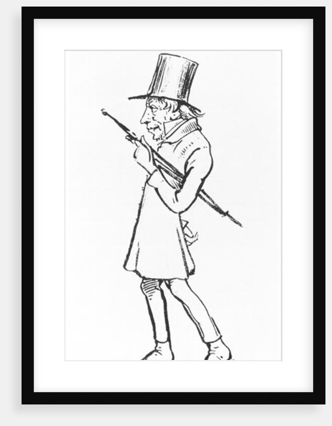 Caricature of Soren Aabye Kierkegaard by Wilhelm Marstrand