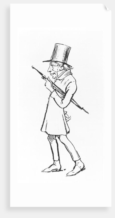 Caricature of Soren Aabye Kierkegaard by Wilhelm Marstrand