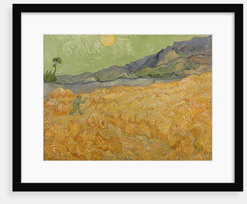 Wheatfield with Reaper, 1889 by Vincent van Gogh