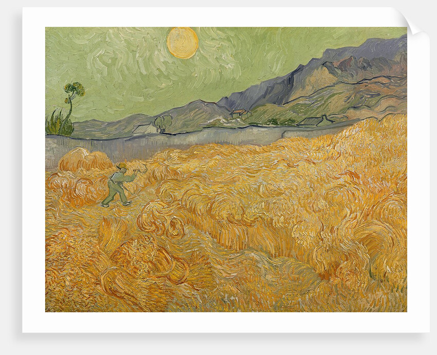 Wheatfield with Reaper, 1889 by Vincent van Gogh
