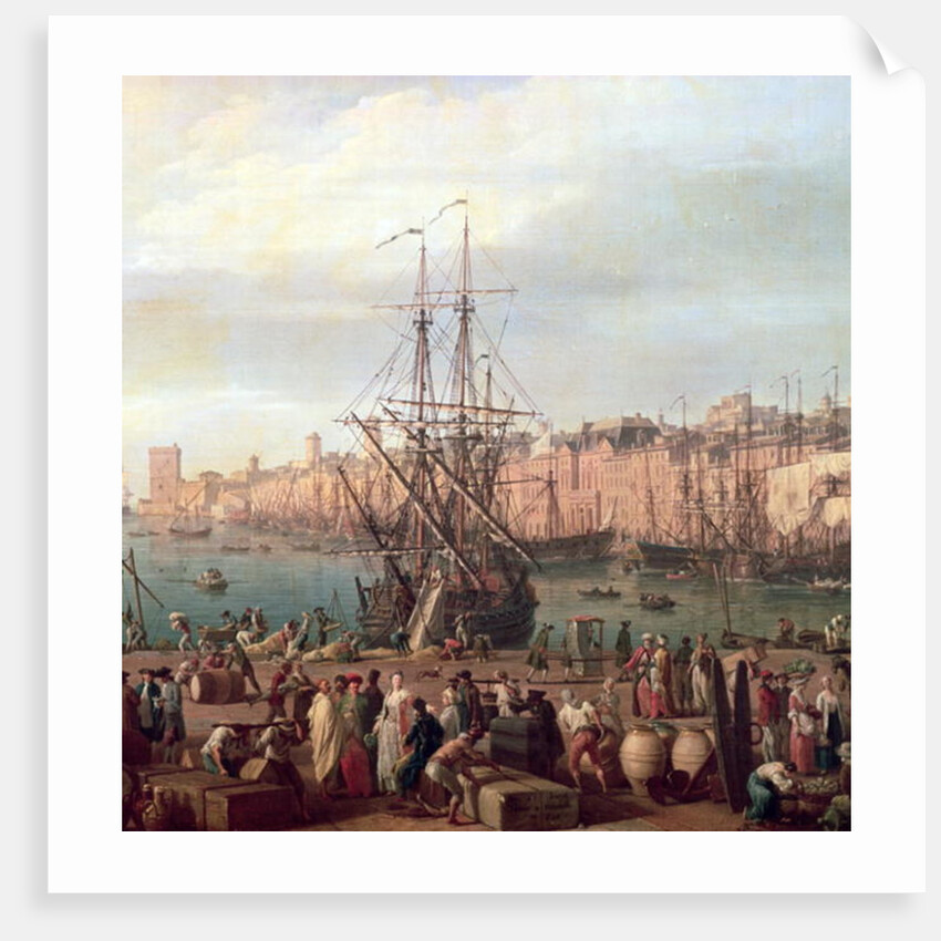 Morning View of the Inner Port of Marseille and the Pavilion of the Horloge du Parc, 1754 by Claude Joseph Vernet