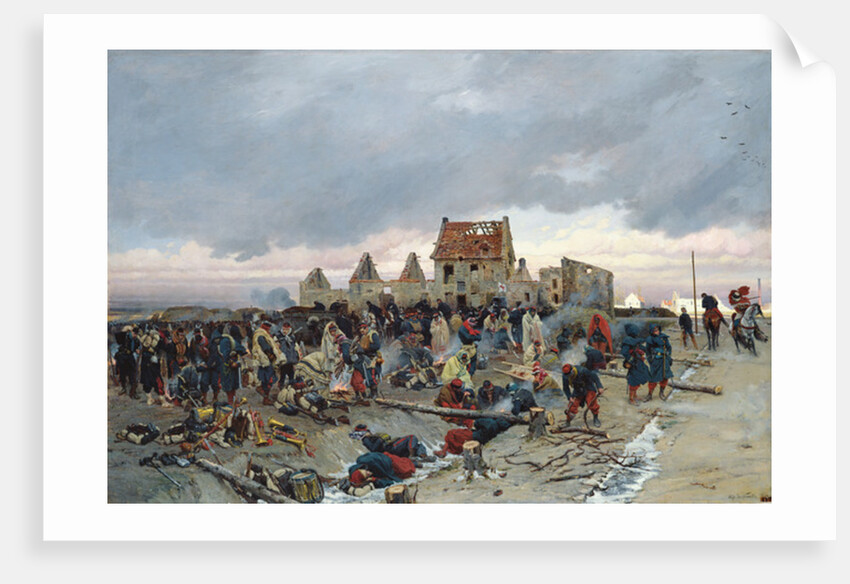 Bivouac at Le Bourget after the Battle of 21st December 1870, 1872 by Alphonse Marie de Neuville