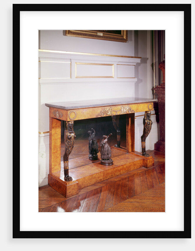 Console with Egyptian style chimaera by French School