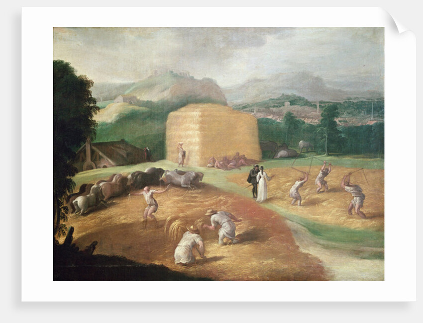 Landscape with Corn Threshers by Nicolo dell' Abate
