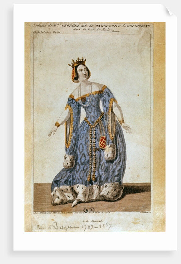 Mademoiselle George as Marguerite in Act II of 'La Tour de Nesles' by French School