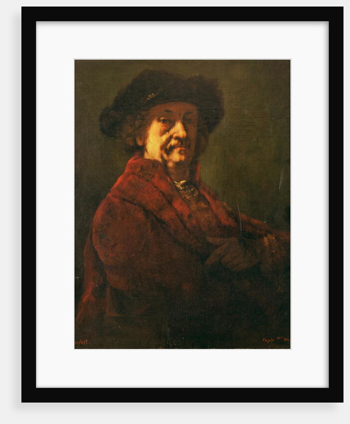 Copy of a Rembrandt Self Portrait, 1869 by Gustave Courbet