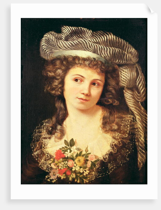 Portrait of a young woman in the style of Labille-Guiard by Gustave Courbet
