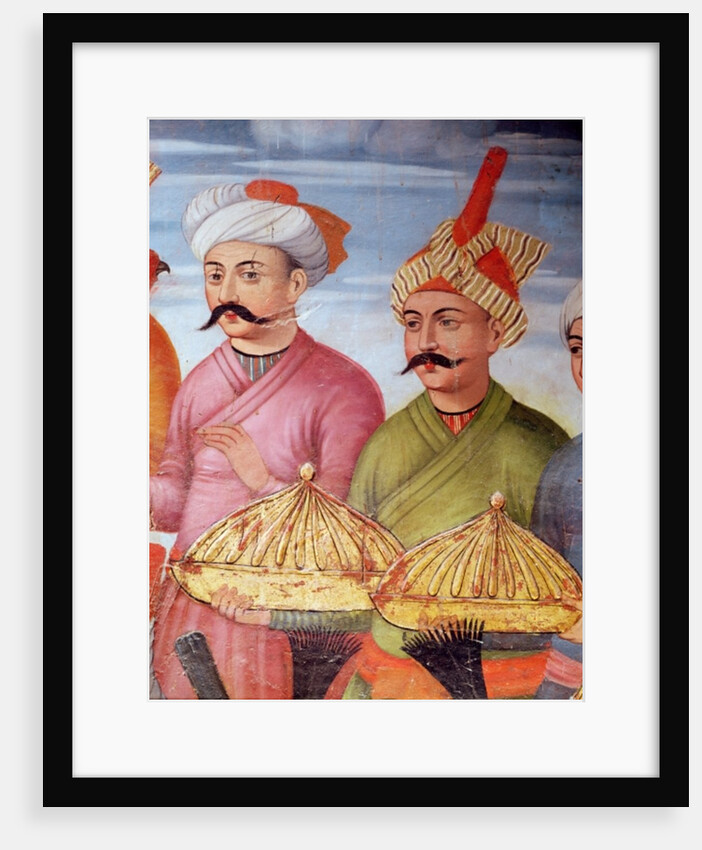 Offering bearers at the Reception for the Ambassador of the Grand Moghul at the Court of the Shah Tahmasp, 1573-76 by Persian School