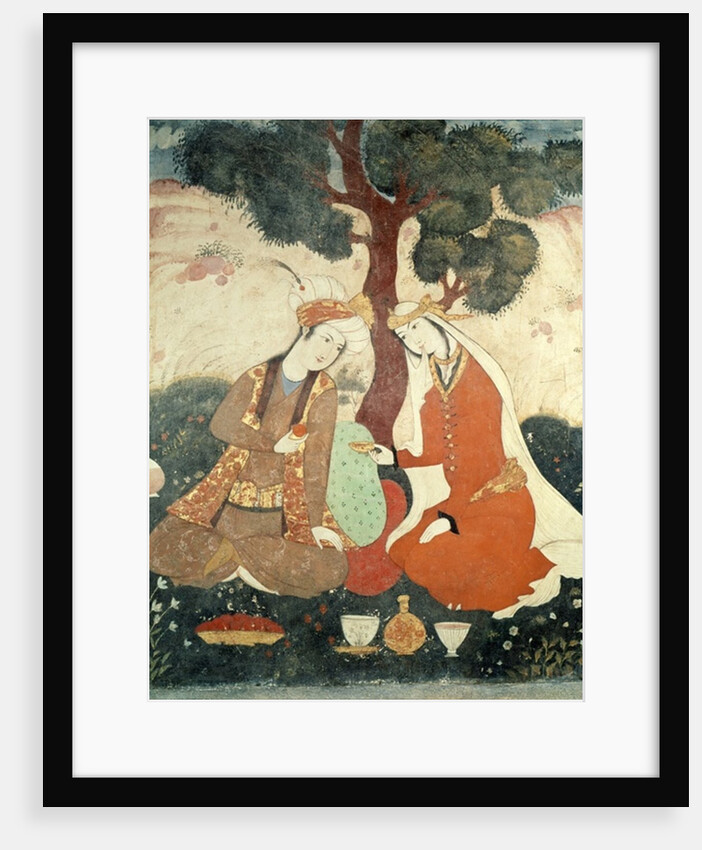 Scene galante from the era of Shah Abbas I, 1585-1627 by School Persian