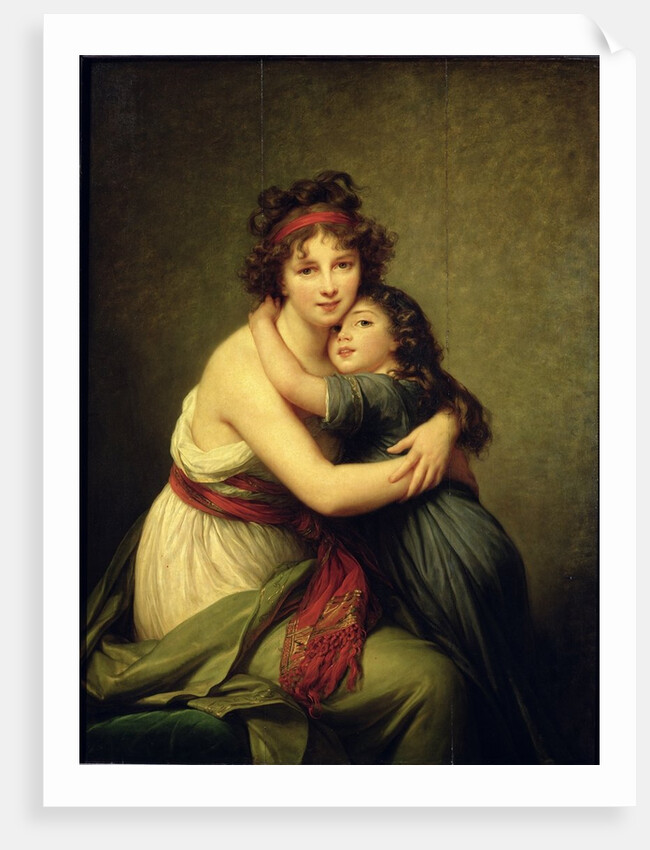 Self portrait with her daughter Julie, 1789 by Elisabeth Louise Vigee-Lebrun
