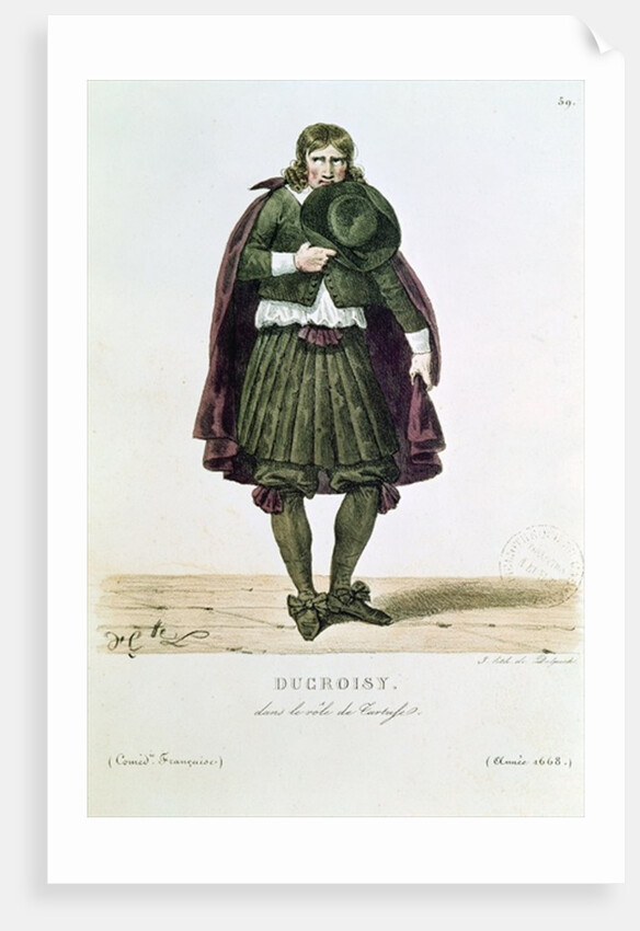 Ducroisy in the title role of Tartuffe in 1668 by Hippolyte Lecomte