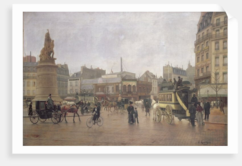 La Place Clichy, Paris, 1896 by Edmond Georges Grandjean