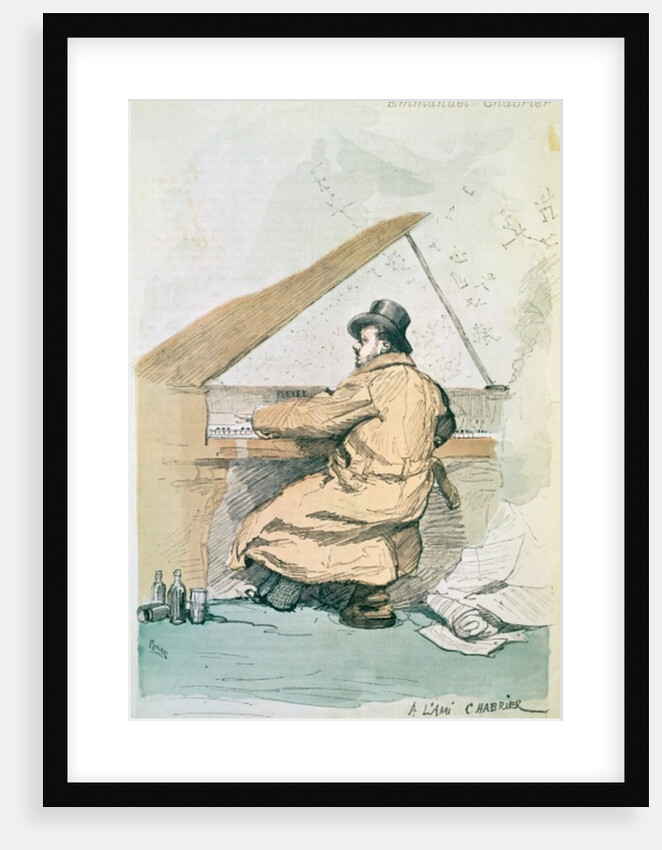 Emmanuel Chabrier, cover illustration from 'La Revue Illustree' by Jean-Baptiste Edouard Detaille