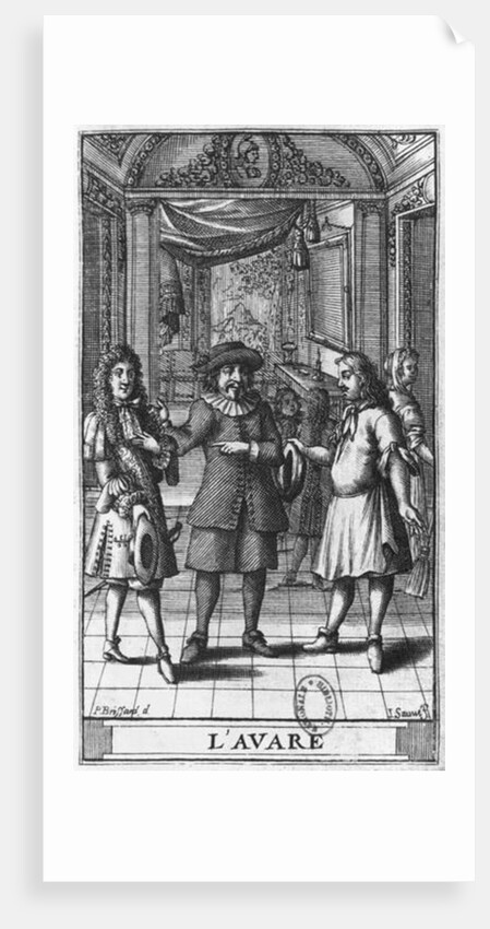 Moliere as Harpagon by Pierre Brissart