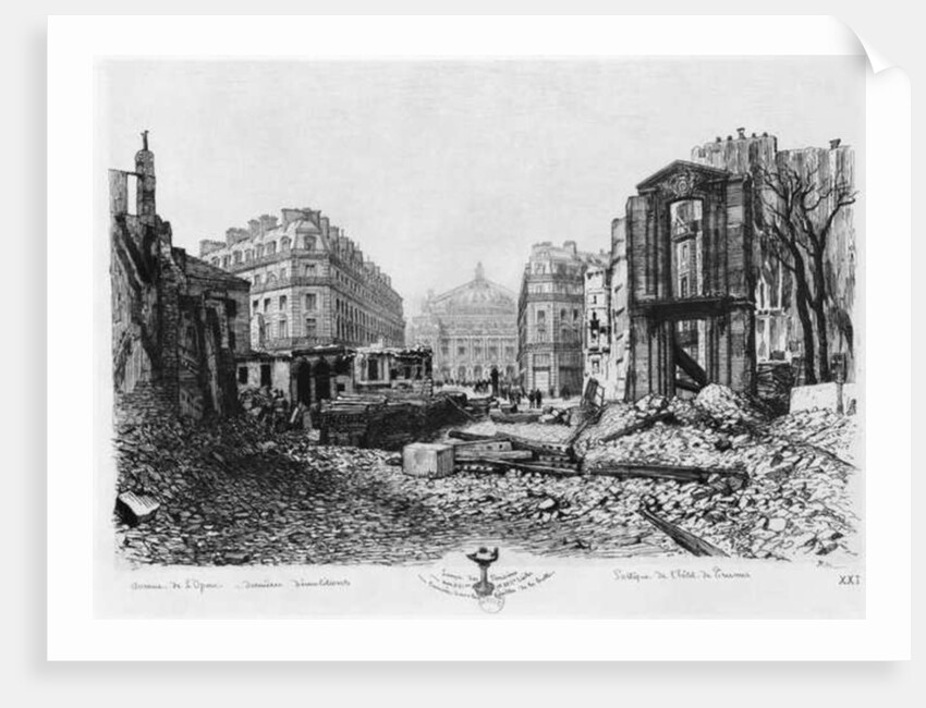 Building of Avenue de l'Opera, last demolitions, 1876 by French School