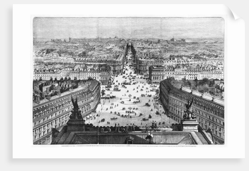 Improvements to Paris, opening of Avenue Napoleon after the building of the Butte des Moulins, 1877 by Auguste Victor Deroy