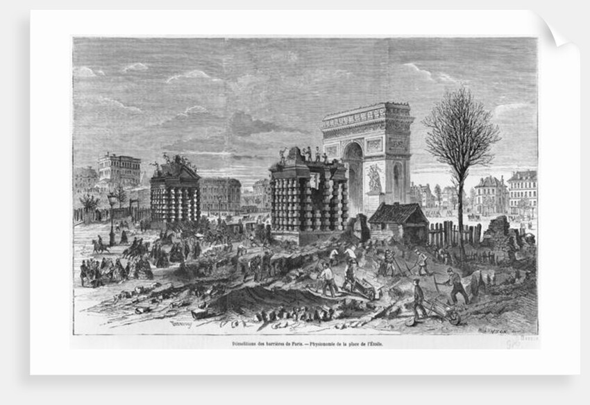 Demolition of the Paris barriers, Arc de Triomphe and Place de l'Etoile by Felix Thorigny
