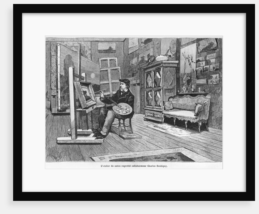 The studio of our lamented contributor Charles Daubigny by French School