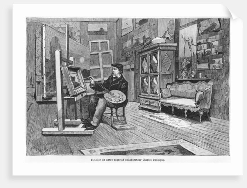 The studio of our lamented contributor Charles Daubigny by French School