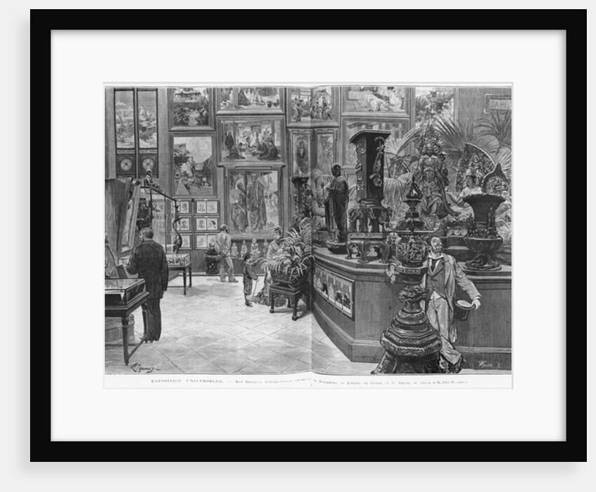 The foreign retrospective galleries of the Trocadero, India, China, Japan, at the Universal Exhibition of 1878, Paris by Felix (after) Regamey