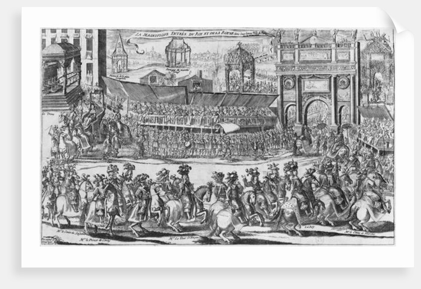 The Entry of Louis XIV and Marie-Therese of Austria in to Paris on 26th August 1660 by Gabriel Ladame