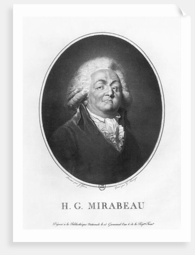 Honore Gabriel Riqueti, Comte de Mirabeau by Jean Urbain Guerin
