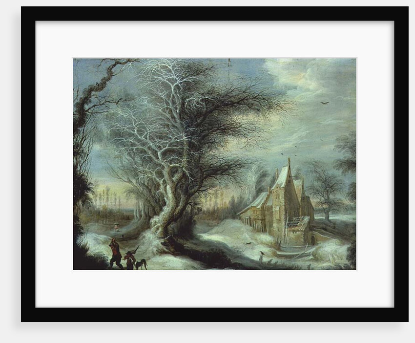 Winter Landscape with a Woodcutter by Gysbrecht Lytens or Leytens