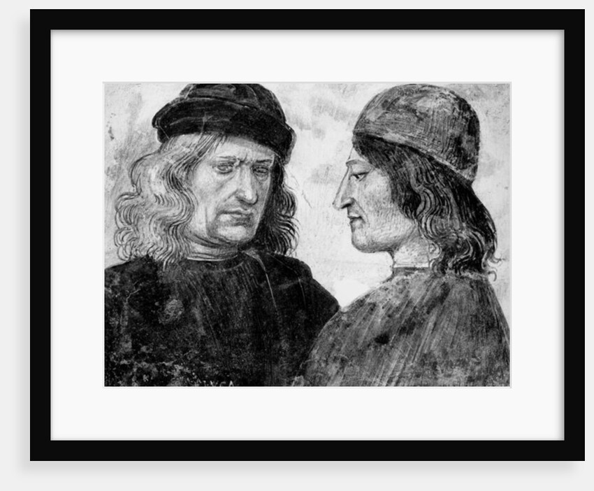 Self portrait with Niccolo Franceschi by Luca Signorelli