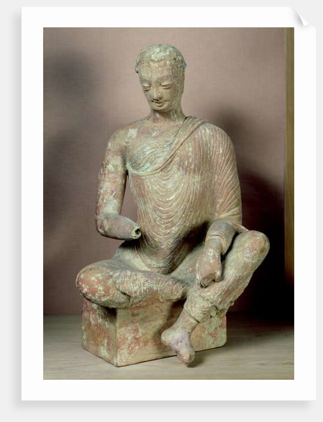 Buddha seated in meditation by School Afghan