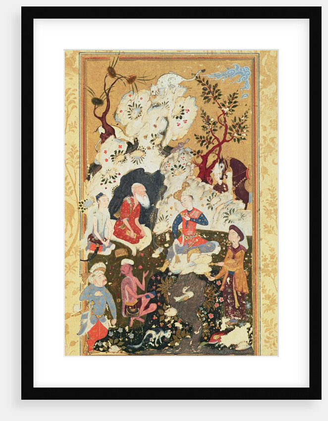 Prince visiting an Ascetic by Persian School