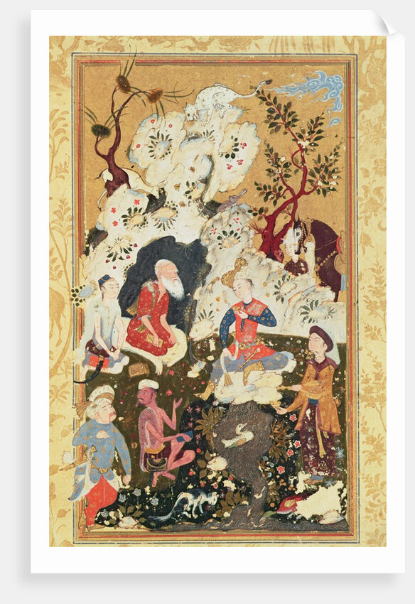 Prince visiting an Ascetic by Persian School