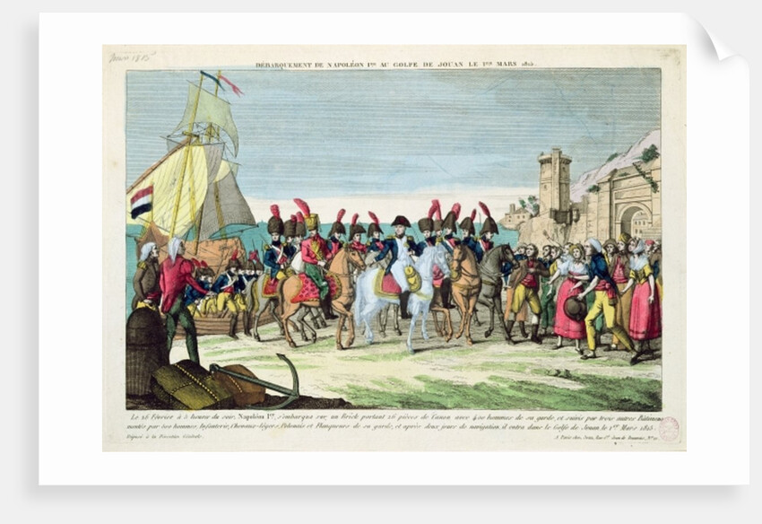 Napoleon Leaving for Golf Juan, 1st March 1815 by French School