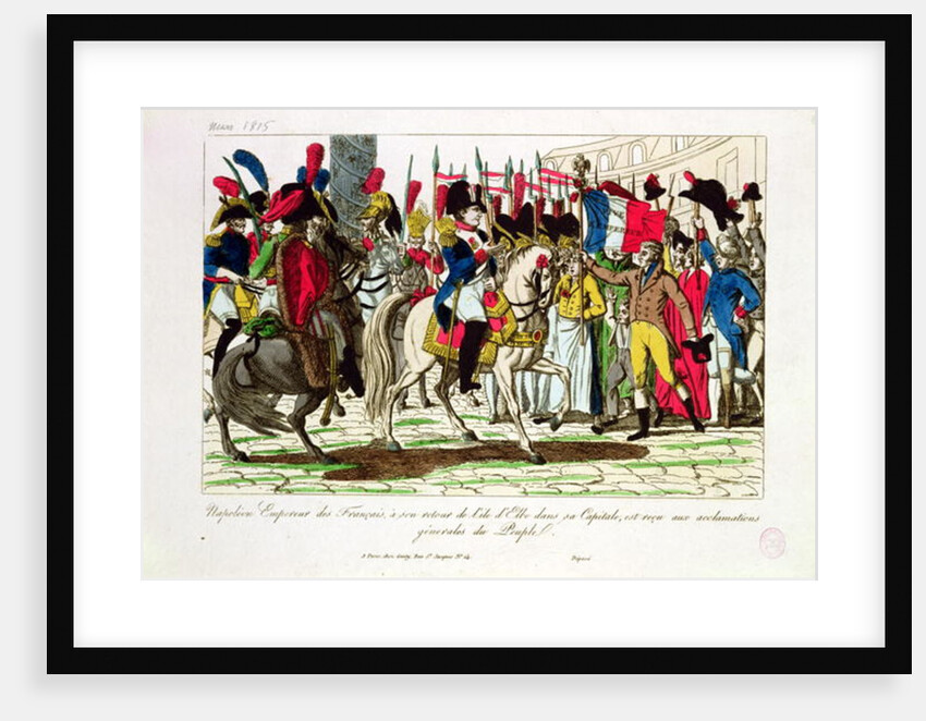 The People of Paris Acclaiming Napoleon on his Return from Elba in 1815 by French School