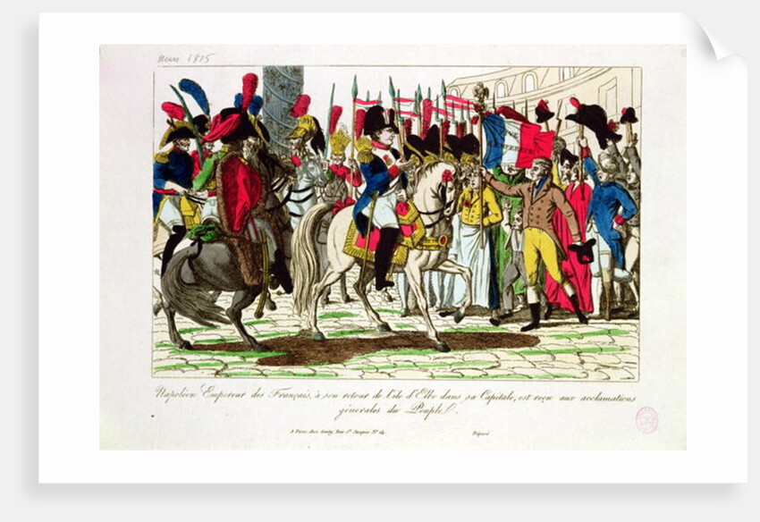 The People of Paris Acclaiming Napoleon on his Return from Elba in 1815 by French School