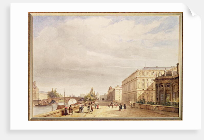 Le Quai d'Orsay, 1839 by Francois Etienne Villeret