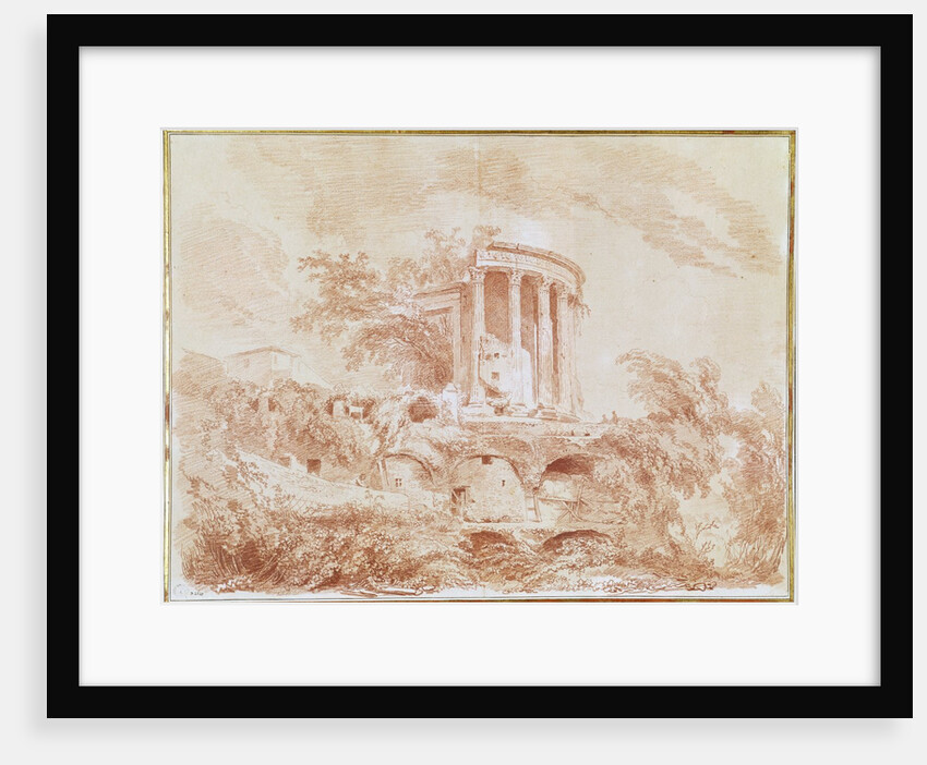 Temple of the Sybil at Tivoli by Jean-Honore Fragonard