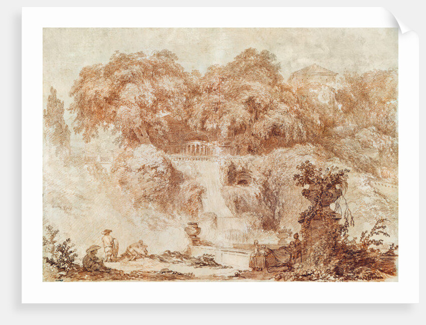 Gardens of the Villa d'Este by Jean-Honore Fragonard