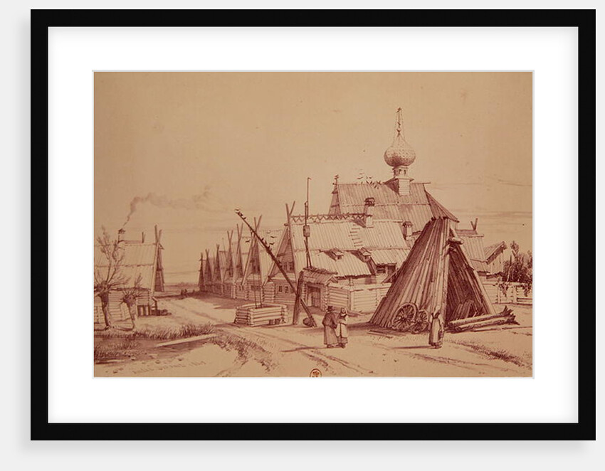 Village on route to Moscow by Andre Durand