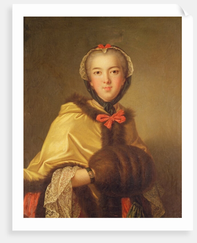Portrait of Louis-Henriette de Bourbon-Conti, with muffler by Jean-Marc Nattier