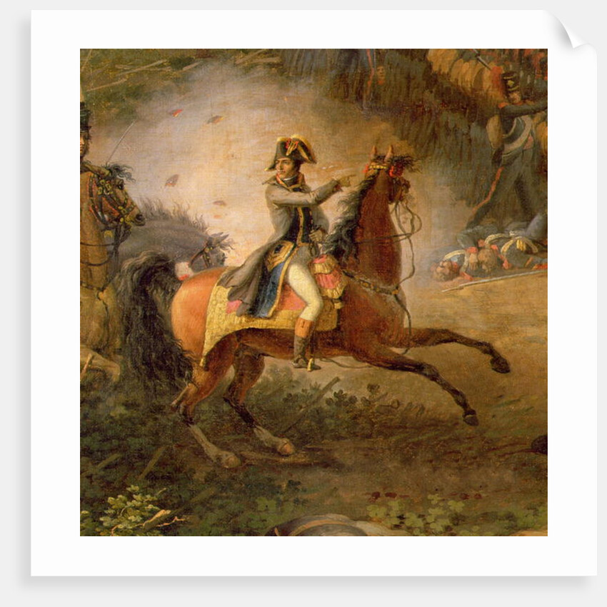 The Battle of Marengo, detail of Napoleon Bonaparte and his Major, 1801 by Louis Lejeune