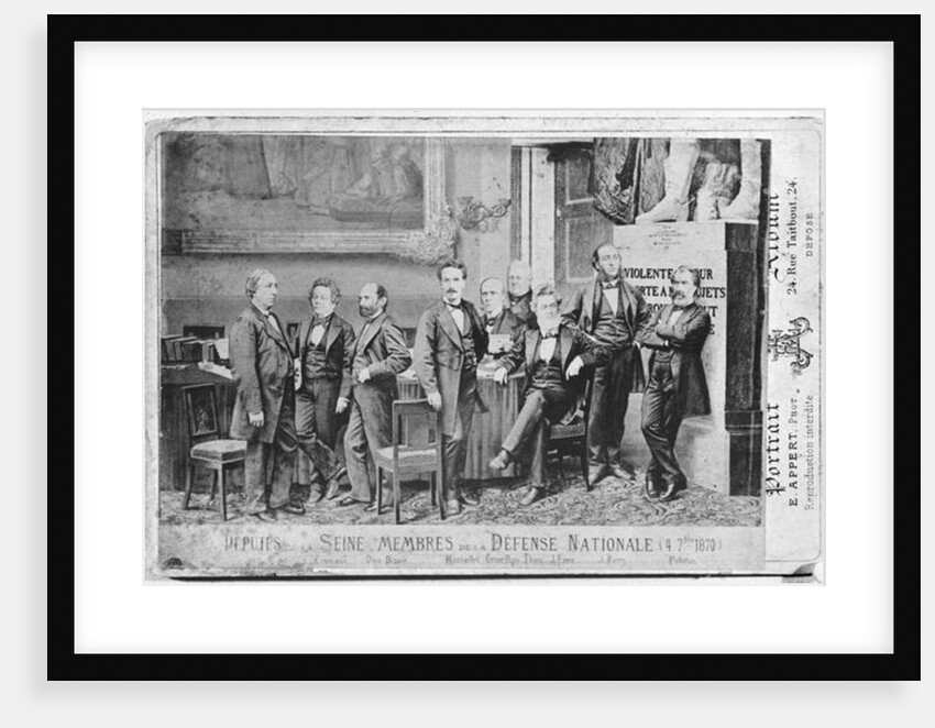 Seine deputies, members of the National Defence Government on 4th September 1870, 1870) by Eugene Appert