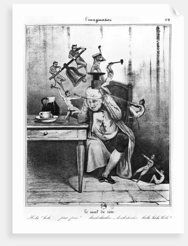 The headache by Honore Daumier