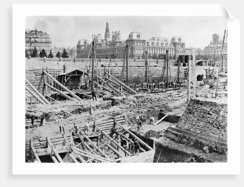 Building of the Hotel-Dieu, Paris, c.1866 by French Photographer