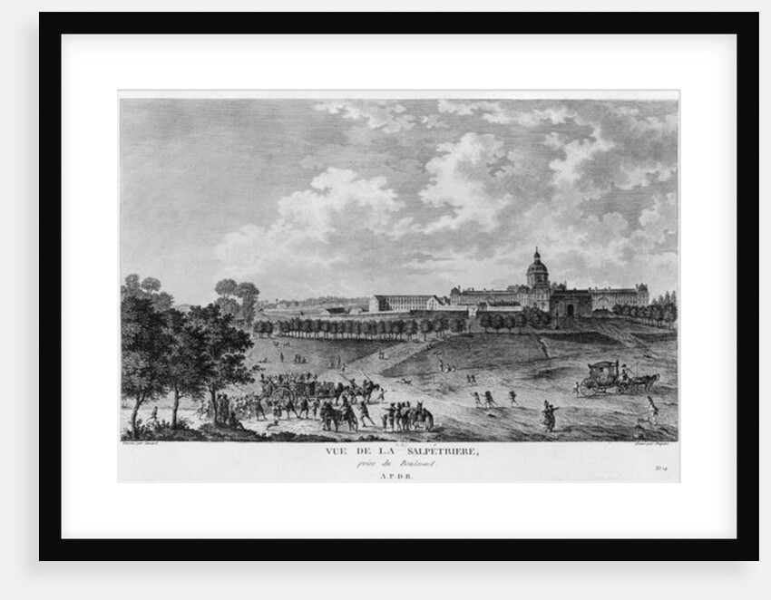 View of Hopital La Salpetriere, transport of prostitutes, Paris by French School