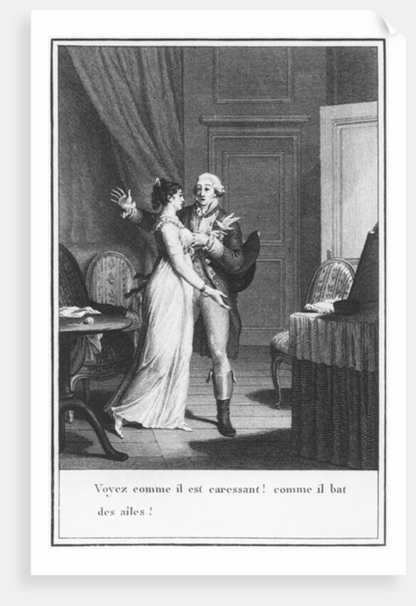 Illustration from 'The Sorrows of Werther' by Johann Wolfgang Goethe engraved by Jean Baptiste Simonet by Jean Michel the Younger (after) Moreau
