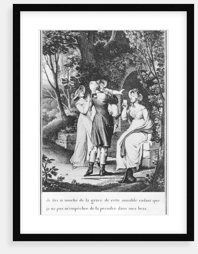 Illustration from 'The Sorrows of Werther' by Johann Wolfgang Goethe engraved by E. Deghent by Jean Michel the Younger Moreau