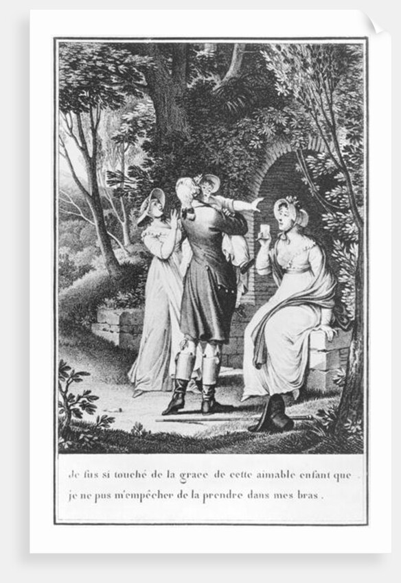 Illustration from 'The Sorrows of Werther' by Johann Wolfgang Goethe engraved by E. Deghent by Jean Michel the Younger Moreau