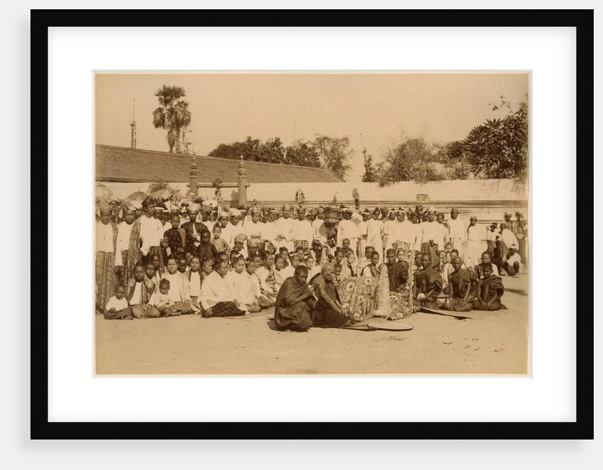 Devotions at the Arakan Pagoda, Mandalay, Burma, late 19th century by Felice Beato
